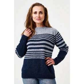 Let loose stribet bluse i Luna