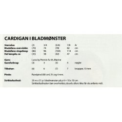 Cardigan i bladmnster