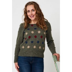 Bluse med farvebomber