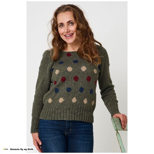 Bluse med farvebomber