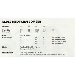 Bluse med farvebomber