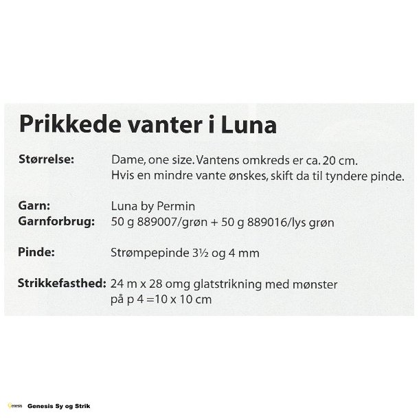 Prikkede vanter i Luna
