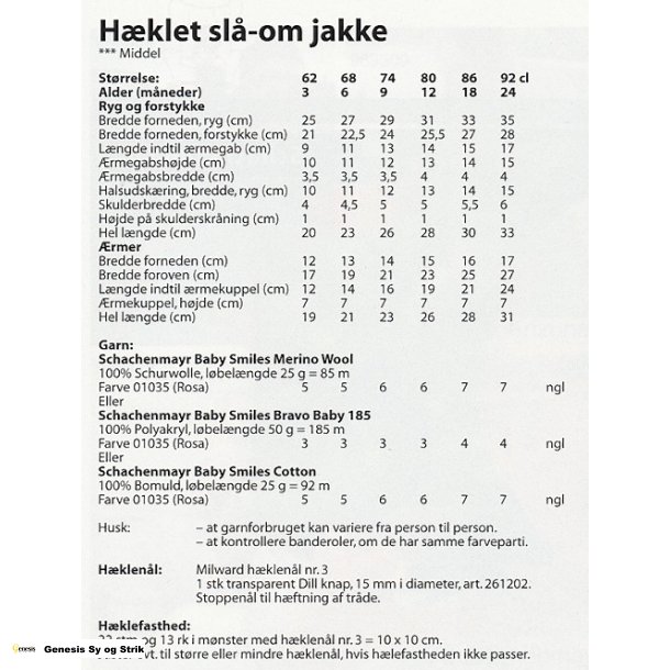 Hklet sl-om jakke