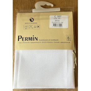 Hvidt Aida broderistof