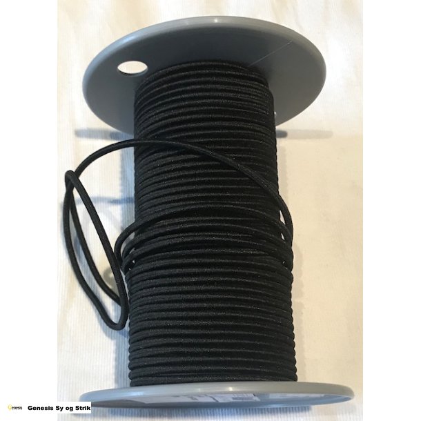 Anoraksnor elastisk Sort