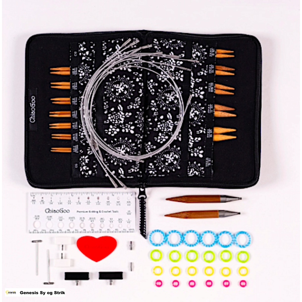 ChiaoGoo - Spin - Bamboo - 10 cm. pindespidser - Complete