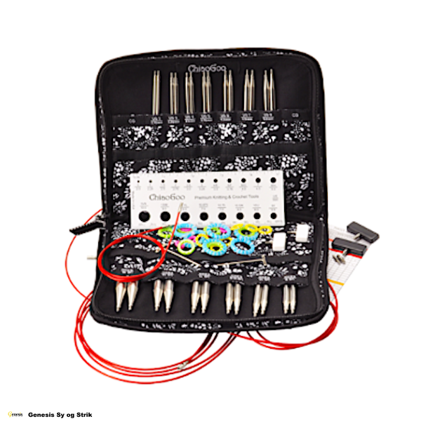 ChiaoGo - Twist Red Lace - 13 cm. pindespidser - komplet st