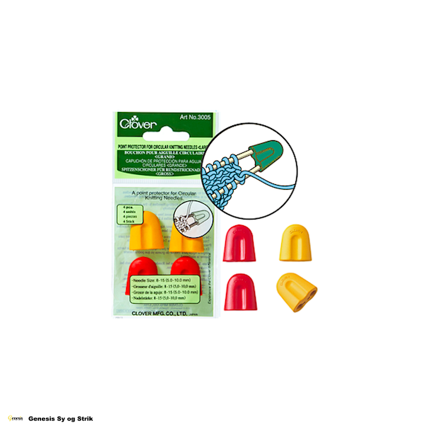 Clover - Pindebeskytter til rundpinde - Str. 5.0 mm. til 10.0 mm.