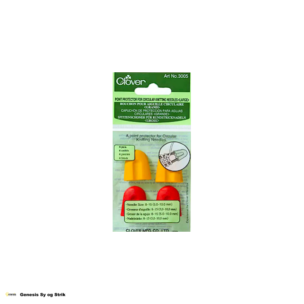 Clover - Pindebeskytter til rundpinde - Str. 5.0 mm. til 10.0 mm.