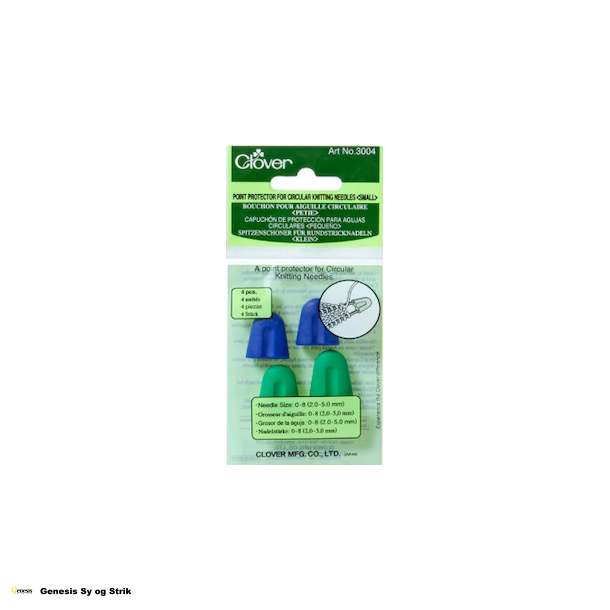 Clover - Pindebeskytter til rundpinde - Str. 2.0 mm. til 5.0 mm.