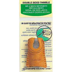 Clover - Dobbelsidet fingerbl i lder med trdforstrkning