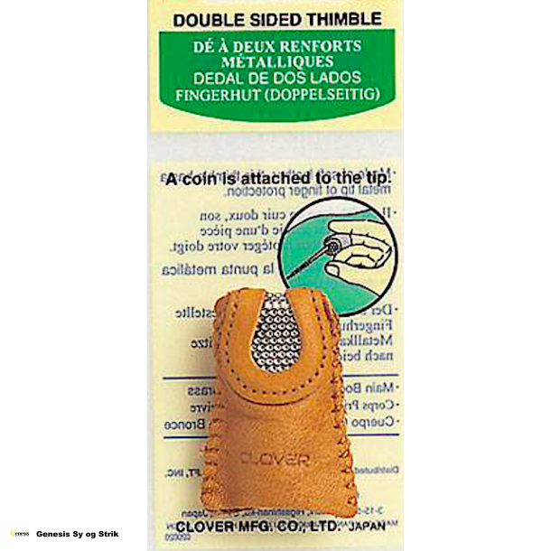 Clover - Dobbelsidet fingerbl i lder med trdforstrkning