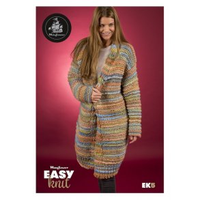 ben, lang jakke i Mayflower Easy Knit