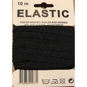 Elastik 10 m sort