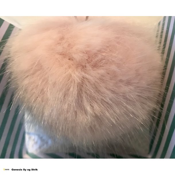 Pompon / pelskvast - Pink - 10 cm.