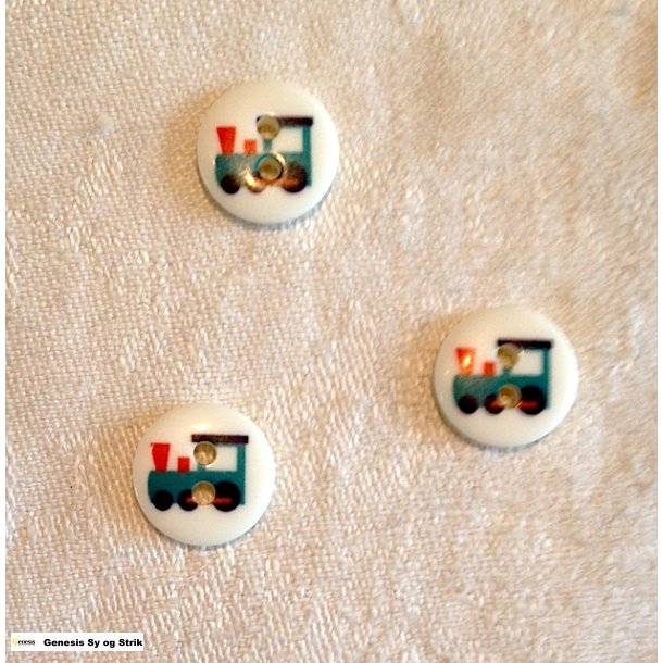Knap med tog som motiv