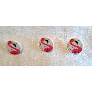 Knap med Flamingo som motiv