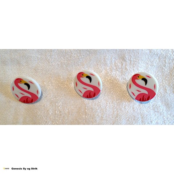 Knap med Flamingo som motiv