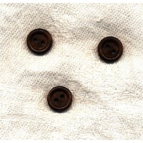 Brun knap - 8 mm