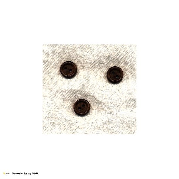 Brun knap - 8 mm