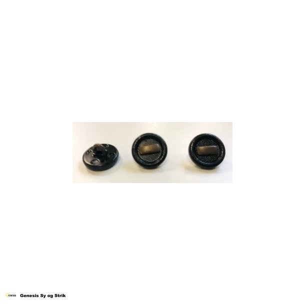 Knap med dekoration i metal