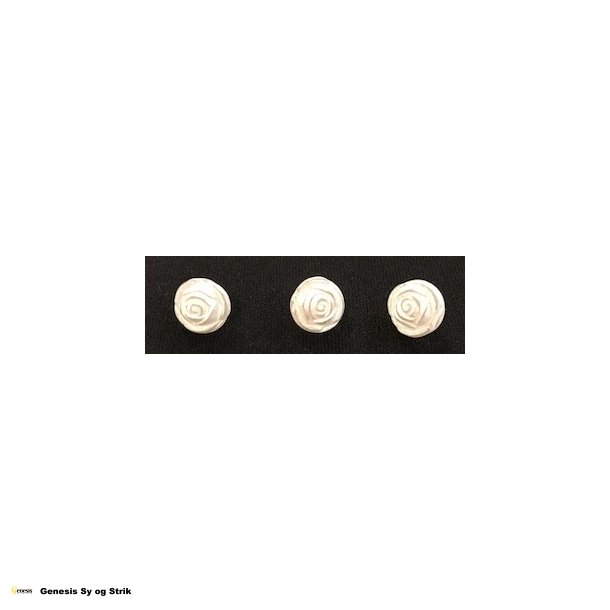 Hvid Knap udformet som en blomst