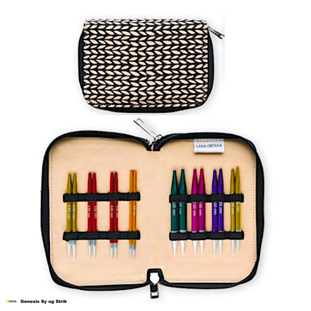 Knit Pro - korte aluminium pinde i stort st