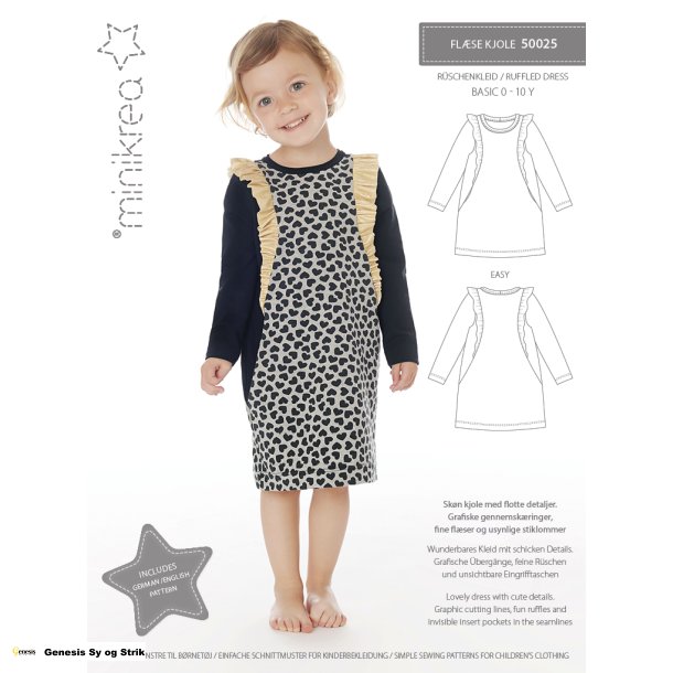 Flsekjole 0  10 r ( 56/62  140/146 cm )