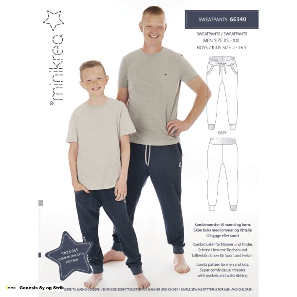 Sweatpants str. mnd XS - XXL, brn 2 - 16 r