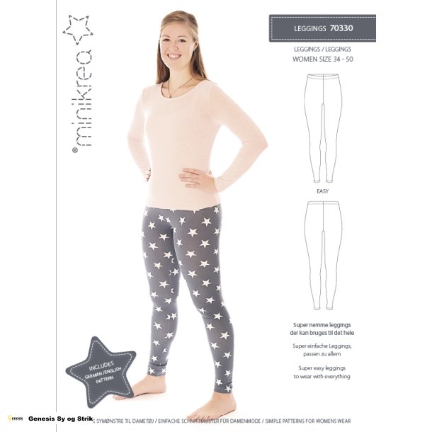 Leggins i str. 34 til 50