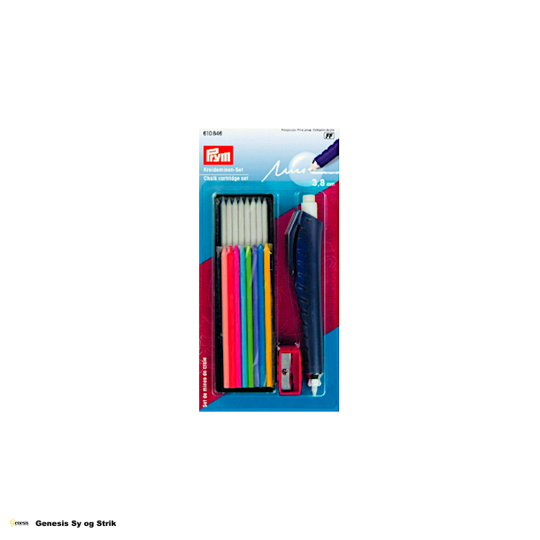 Kridtblyant med 9 forskellige stiftfarver og n spidser