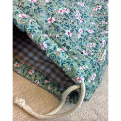 Stor strikketaske rund