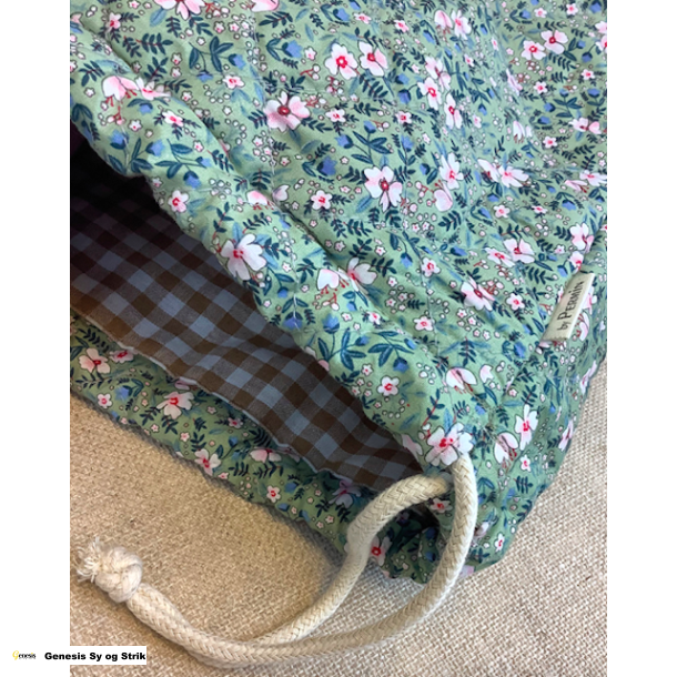 Stor strikketaske rund