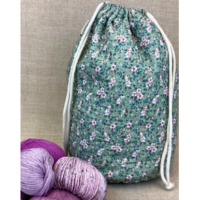 Stor strikketaske rund