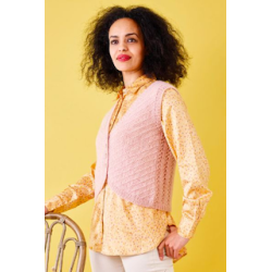 Vest med hul- og strukturmnster