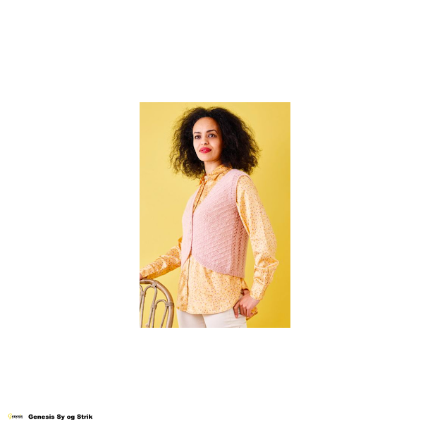 Vest med hul- og strukturmnster