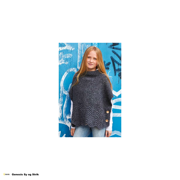 Poncho med blgemnster