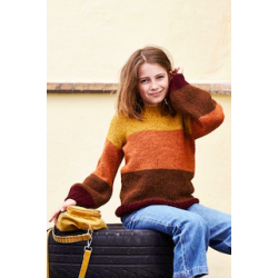 Stribet sweater til brn