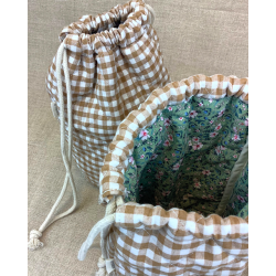 Lille strikketaske rund