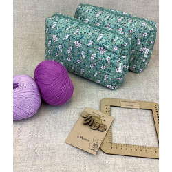 Firkantet strikketaske