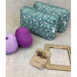 Firkantet strikketaske