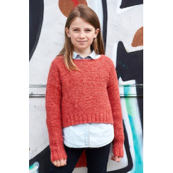 Letstrikket storsweater i retstrikning