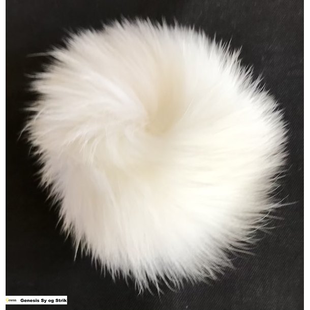 Pompon / pelskvast - 10 cm. - kunststof