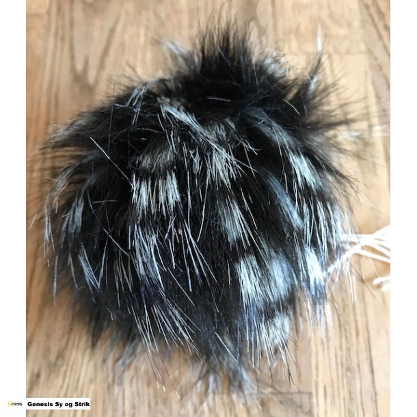 Pompon / pelskvast - 8 cm. - Kunststof