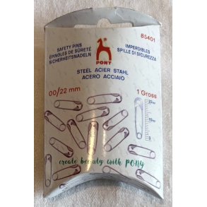 20 stk. Sikkerhedsnle - 22 mm.