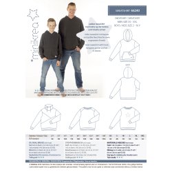 Sweatshirt str. brn 2 r til 16 r / voksen XS - XXL