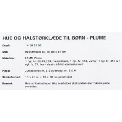 Hue og halstrklde til brn - Plume