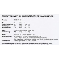 Sweater med fladedkkende snoninger