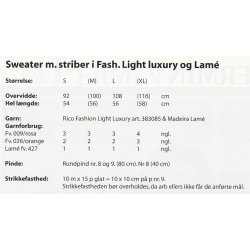 Sweater m. striber i Fash. Light Luxury og Lam