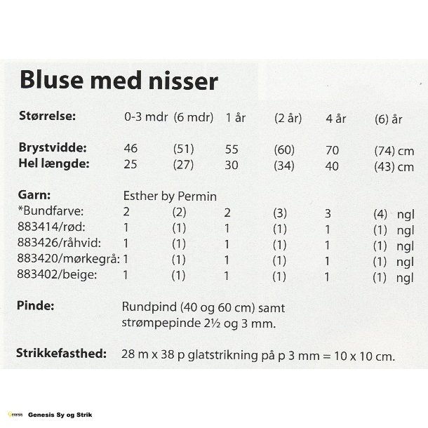 Bluse med nisser